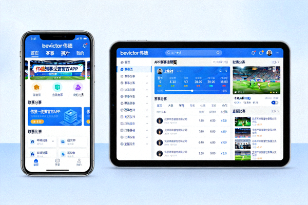 bevictor伟德官方APP在手机和平板设备上的展示界面